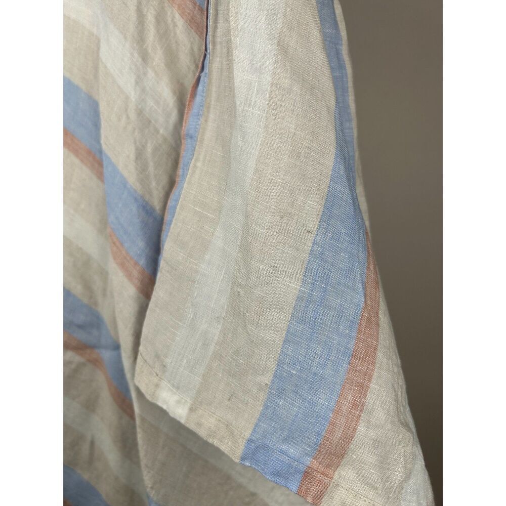Poetry Skirt Striped Linen Faux Wrap Summer A-Line Skirt Size 4 Tan - Picture 4 of 7